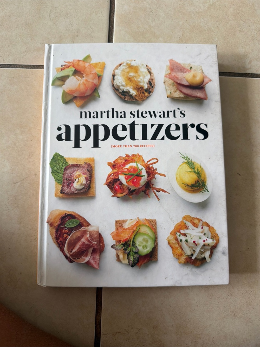 Martha Stewart Appetizers Cookbook – White Cover with Food Photography